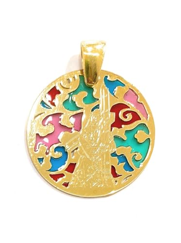 Médaille Christ Jésus en argent sterling doré 18 carats de style Orihuela