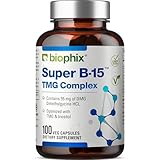 biophix Super B-15 100 Vcaps - Niacin Calcium Choline Inositol DMG TMG - Supports Healthy Oxygen Energy Levels