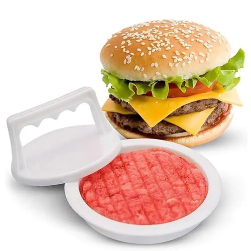 YAMSLAM 1pc Hamburger Press Stuffed Burger Press Plastic Meat Grill Party BBQ Burger Maker Mould Hamburger Maker Kitchen Tool