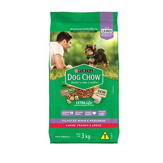 Purina Dog Chow Ração Dog Chow Para Cães Filhotes De Raças Pequenas Sabor Frango E Arroz - 3Kg Purina Para Todas Pequeno Filhotes - Sabor Frango