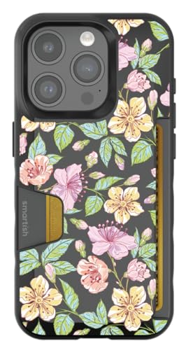 Smartish® iPhone 15 Pro Wallet Case - Wallet Slayer Vol. 1 [Slim + Protective] - Spring Fling - Drop Tested 6FT - Credit Card Holder - Floral Case for Women - Fits Apple iPhone 15 Pro