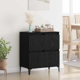 Avec 4 portes Générique Buffet Chêne Noir 60 x 35 x 70 cm Bois d\'ingénierie et Fer,Meubles,Armoires & Meubles de Rangement,Buffets & bahuts,Noir,19.14 KG,881268