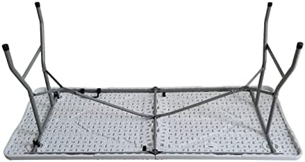 BuildRapido 6ft Folding Heavy Duty Trestle for Outdoor Picnic Party Garden Tables, White, 180 x 70 x 74 cm