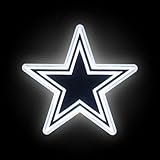 FOCO Dallas Cowboys NFL Team Logo LED Neon Light Up Sign - Indoor Sports Fan Decorative Sign - 15 inches x 12 inches - Blue - Acrylic - Hanging