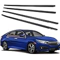 ItranMc Car Window Weather Stripping Molding Trim Belt,Compatible with Honda Civic 2016-2021 4-Door Sedan, Replace#72450-TEA-T01 72410-TEA-T01 72950-TEA-T01 72910-TEA-T01