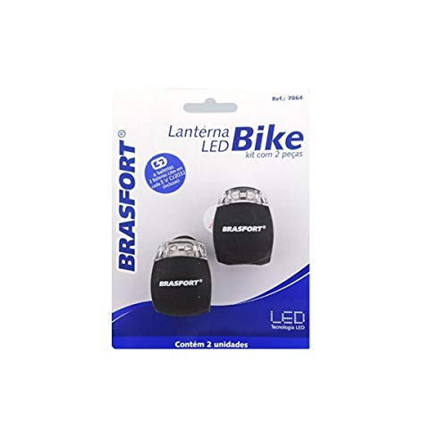 Kit Lanterna Led para Bike Preto Brasfort