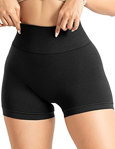 A Agroste Women 3.6" Intensify Workout Shorts With Pockets Seamless Scrunch Butt Lifting Gym Shorts High Waist Tummy Control Yoga Biker Shorts #TOP4
