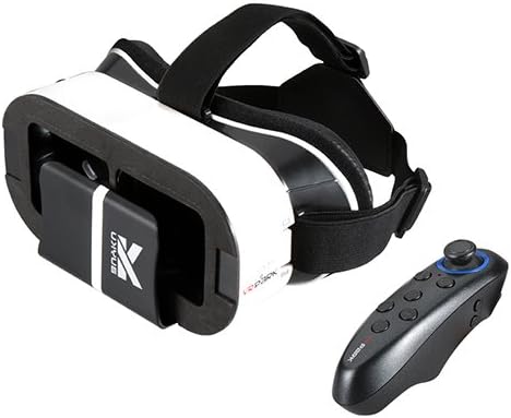 BUYKUK 3D VR Headset 3D VR Glasses 3D VR Headset Virtual Reality Adjustable Lens and Strap for iphone or Android for 3D Movies and Games