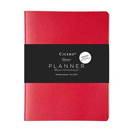 Planner Revista Clássica Mensal Planejamento 19X25 Vermelho, Cicero, 7204, Vermelho