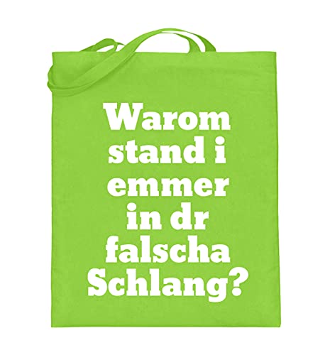 Sac en toile de jute avec anses Schwabe vert citron 38-42 cm