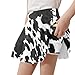 Gomyblomy Cow Print Girls Tennis Skirts with Shorts Fashion Kids Activewear Teen Girls Skorts Size 9-10 11-12 A-line Flowy Dance Skorts with Pocket Athletic Skirt for Golf Running Yoga