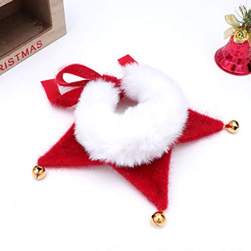 Amosfun Coleira de Cachorro de Natal Com Sinos Animais de Estimação Bandana Ajustável Pescoço de Ani
