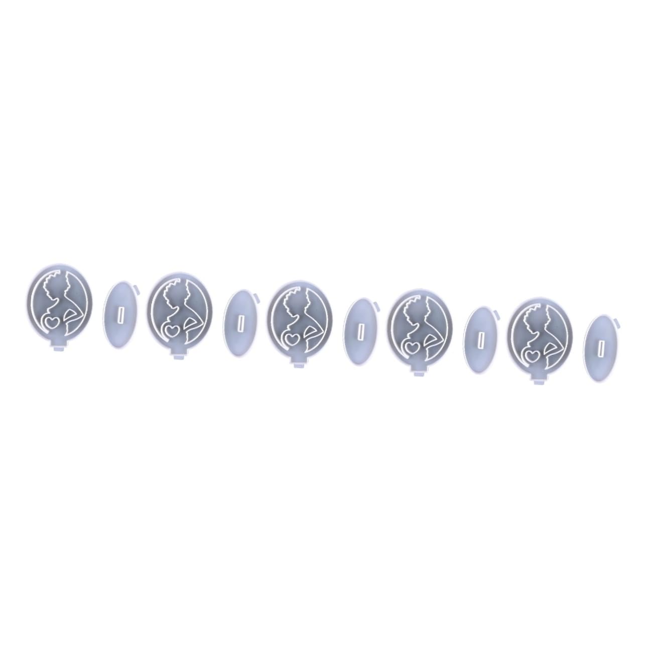 Abaodam 5juegos Molde De Silicona Para Adornos De Époxy Moldes Para Decoración Del Día Madre Incluye Base y Diseño De Corazón Para Manualidades