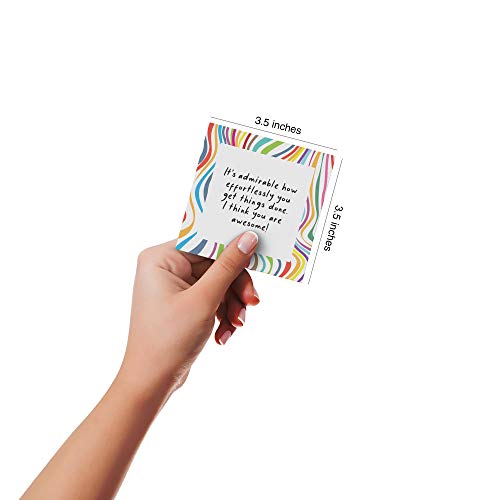 Dessie 60 Inspirational Cards With Envelopes & “You’re Awesome” Seals. “Post-it” Note Size Appreciation Cards. Encouragement Cards. Gratitude Cards. Positive Affirmations Cards Thoughtful Gifts.