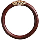 Abaodam Pulsera de Madera Natural Vintage de Ébano Sólida para Mujer, Brazalete Redondo 60 Mm, Accesorio Étnico Retro Adecuado para Fiestas, Cosplay y Uso Diario