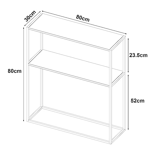 Console industrielle noire 80x80 cm anti-rayures en.casa