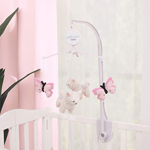 Little Love By Nojo Sweet Llama & Butterflies Pink & White Musical Mobile, Pink, Ivory, Lavender #TOP2