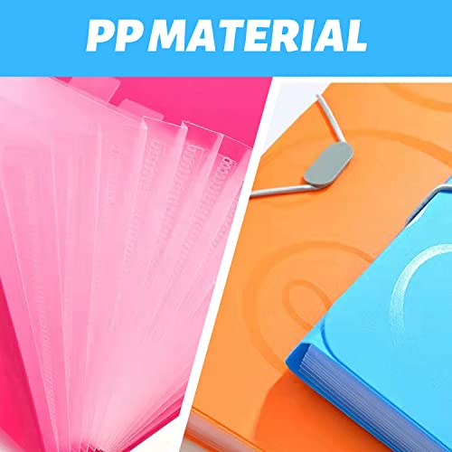 Ekind 7X4.5" Expandable Portable Folder, 13 Pocket Rope Accordion File Organizer, A6 Plastic Wallet For Cards,Coupons,Receipt,Tax Item, Mini Expanding Folders (1Pcs, Pink) #TOP2