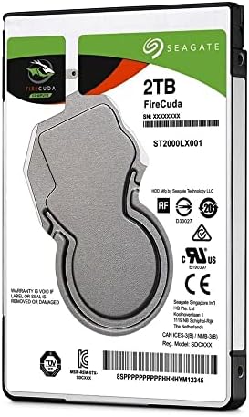 Seagate (ST2000LX001) FireCuda 2TB Solid State Hybrid Drive Performance SSHD – 2.5 Inch SATA 6Gb/s Flash Accelerated for Gaming PC Laptop