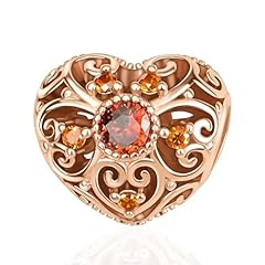 Rose Gold Hollow Heart