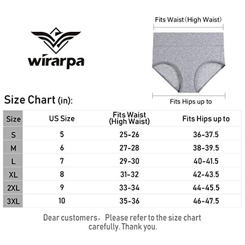 Image of wirarpa Women's Modal Underwear Soft High Waist Briefs Ladies Panties 4 Pack (Regular & Plus Size)