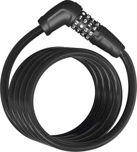 ABUS Kabelschloss Numero 5510C/180 - kompaktes Fahrradschloss mit Zahlencode für günstige Zweiräder und Kinderfahrräder - 10 mm Sicherheitslevel 3 - Schwarz