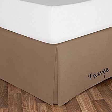 James Linen 600- Thread - Count Perfect New Finest { 18" Drop Length } Tailored Style 100% Egyptian Cotton Bed Skirt Extra Sizes & Solid Colors { King Size - Taupe
