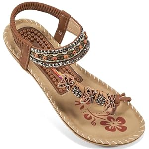 HARENCE Sandals for Women Dressy Summer: Comfortable Flat Sandals