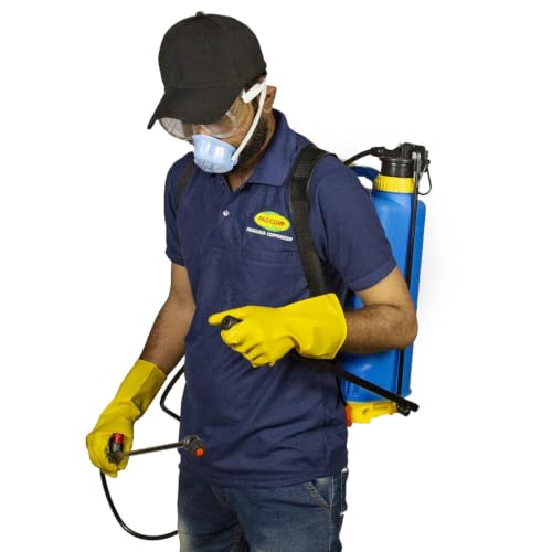 Image of PAD Corp Angel Kanpsack Manual Operated Sprayer 16 Litre Tank Capacity, Light Weight, Easy to Handle, 4 Set of Nozzles (Color: Blue & Yellow)