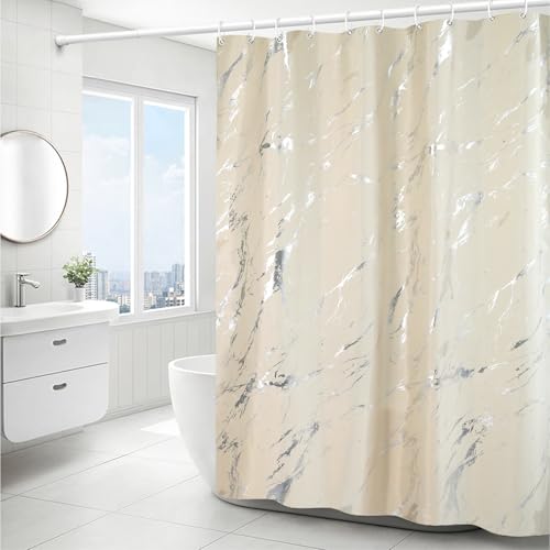 Catálogo para Comprar On-line Cortinas de ducha favoritos de las personas. 44 KTMOUW Cortina de Baño 180*180 cm Cortinas de Ducha Espesado Al Agua Cortina para Baño Tela Lavable Secado Rápido Shower Curtain con Ganchos de Minimalista Moderno para Duchas...