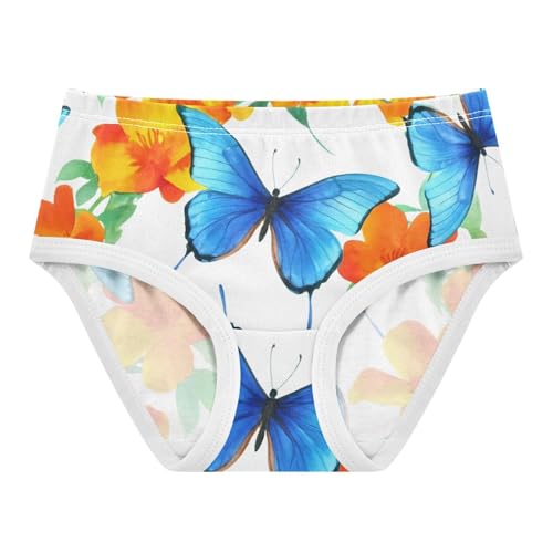 Animal Toddler Underwear Custom 2t Cotton Cute Panties Girl Blue Butterflies Orange Floral Briefs Underpants