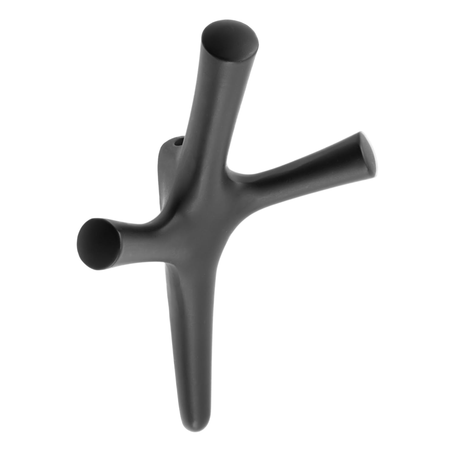 B2c Black Matt Modern Triple-Arm Wall Coat Hanger – Aluminium Designer Hook For Jackets, Coats, And Accessories Loft & Contemporary Interiors (Black Matt)