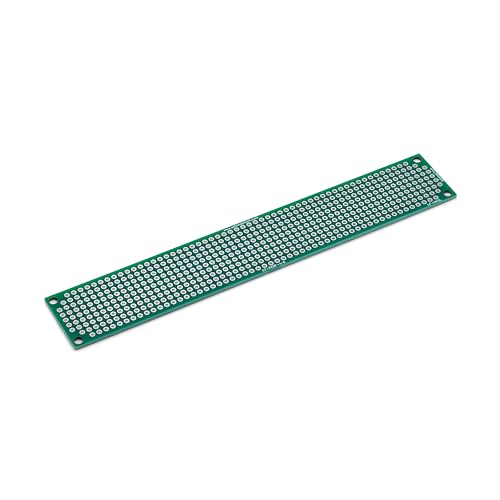 SchmalzTech Double Sided LF HASL Perf Board, PCB Board, Electronic Circuit Board for DIY Prototype Circuit, FR4, Plated Through Hole Solder Prototype Board, ST-PERF-1-6 (1\" x 6\")