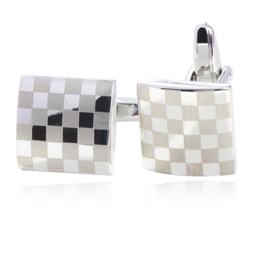 Laser Engraving Cufflinks 18K Platinum Plated Gift Boxed By Digabi