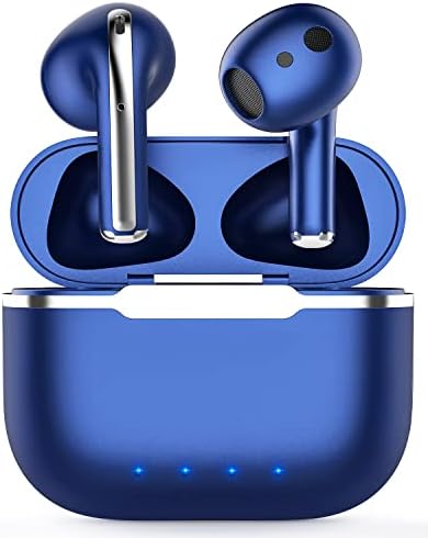 Wireless Earbuds Bluetooth 5.3 Headphones Built-in 4-Mic Clear Call in-Ear Ear Buds Noise Cancelling 30Hrs Playtime Earphones with USB-C Charging Case IPX7 Waterproof Earbuds for iPhone/Android Blue