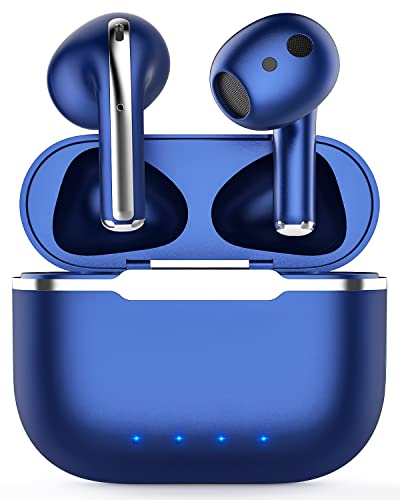 Wireless Earbuds Bluetooth 5.3 Headphones Built-In 4-Mic Clear Call In-Ear Ear Buds Noise Cancelling 30Hrs Playtime Earphones With Usb-C Charging Case Ipx7 Waterproof Earbuds For Iphone/Android Blue #TOP1