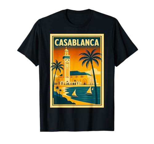 Casablanca Morocco Vintage Travel Poster T-Shirt