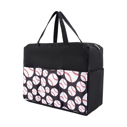 YLZZMDQSZ Canvas Baseball Tote Bag for Men & Women