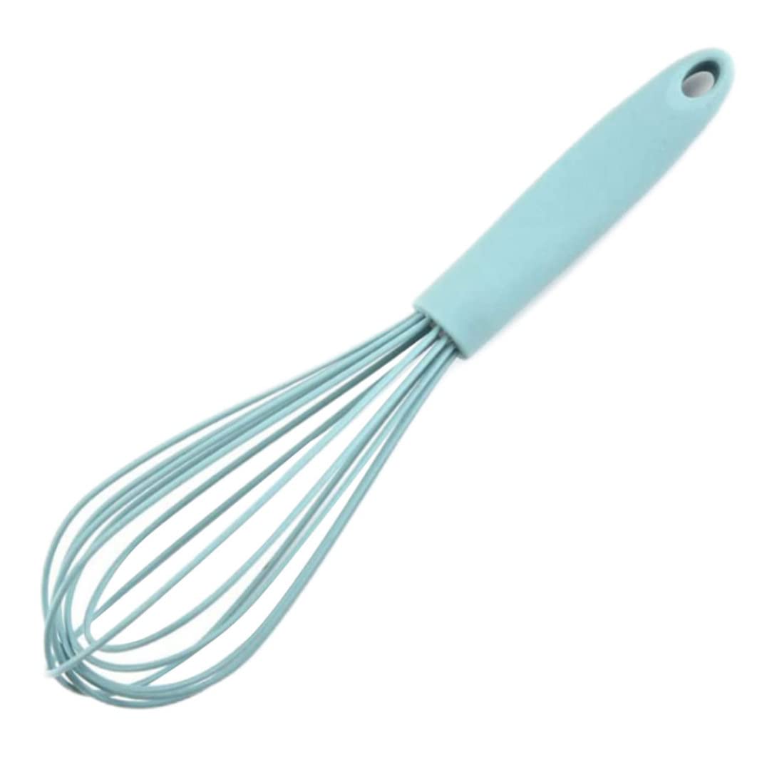 Cnafgbgg Blue Silicone Egg Whisk Non-Stick Handheld Balloon Egg Stirrer Beater Milk Frother