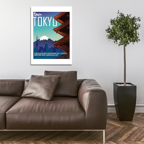 Poster Tokyo Japon encadré par Spiffing Prints - Impression d'art mat format medium - 5