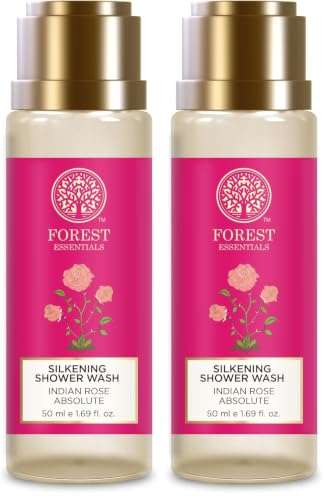 Image of Forest Essentials Shower Wash Indian Rose | Sulphate-Free Ayurvedic Body Wash | Softens, Scents & Hydrates Skin (Pack of 2)