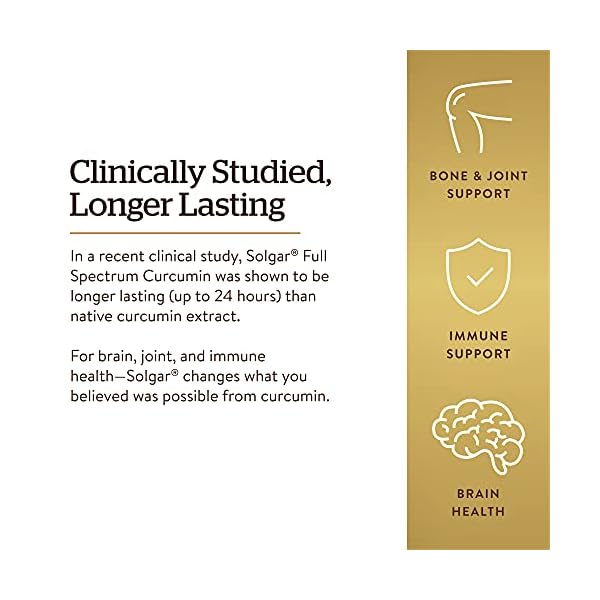Solgar-Full-Spectrum-Curcumin-Liquid-Extract-105-Softgels-Faster-Absorption-Brain-Joint-Immune-Health-Long-Lasting-Support-Non-GMO-Gluten-Free-Dairy-Free-105-Servings Solgar Full Spectrum Curcumin - 105 LiCaps - Superior Absorption - Brain, Joint & Immune Health - Vegan, Gluten Free, Non-GMO, Dairy Free - 105 Servings