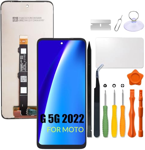 Replacement for Motorola Moto G 5G 2022 LCD Screen for Moto G5G 2022 XT2213 XT2213-3 Screen Touch Digitizer Assembly LCD Display with Repair kit