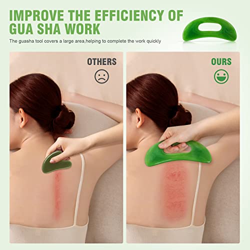 Large Gua Sha Massage Tool, Resin Guasha Scraping Tool Multi-Functional Handheld Lymphatic Drainage Drain Scraper, Sore Muscles Massager For Tension Knots Relaxation, Myo-Fascial Release Treatment #TOP5