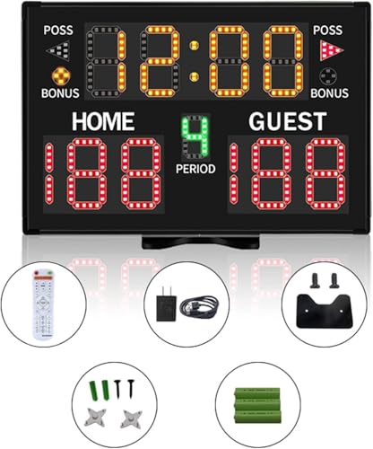 Tableau de bord numérique multisports à 5 modes de notation et affichage LED