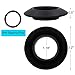 4 Pcs Universal Kayak Paddle Drip Rings-for Kayak and Canoe Paddles - No More Sliding Up and Down (Black)