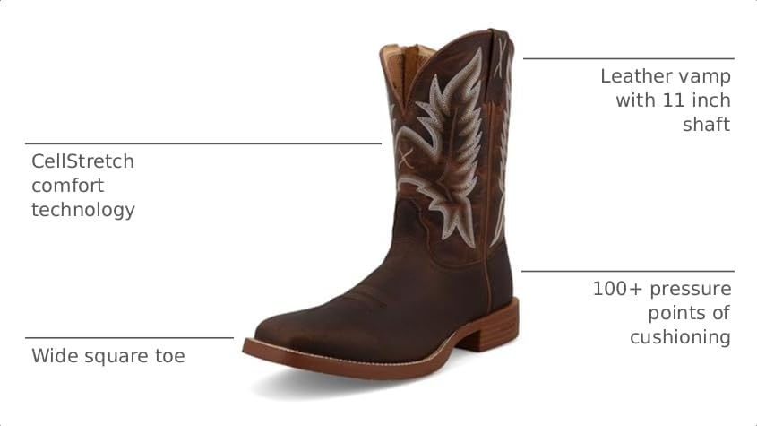Image of Twisted X Mens 11 inch Pull On Tech X Western Boot