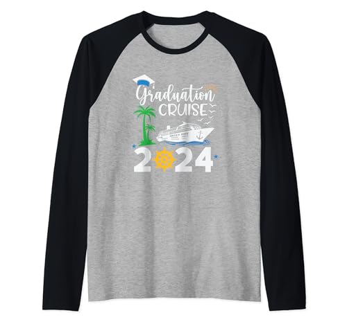 Graduation Cruise Ship Vacation Cruise Trip 2024 Raglan Baseball Tee