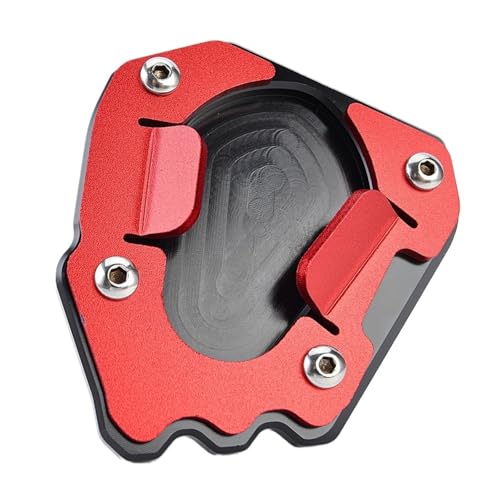Motorrad Fußverlängerungs Platte Motorrad Seite Stehen Vergrößerungs Platte Kickstand Pad Für Triumph TIGER1200 TIGER-1200 TIGER 1200 2022 2023 2024 2025(Red)