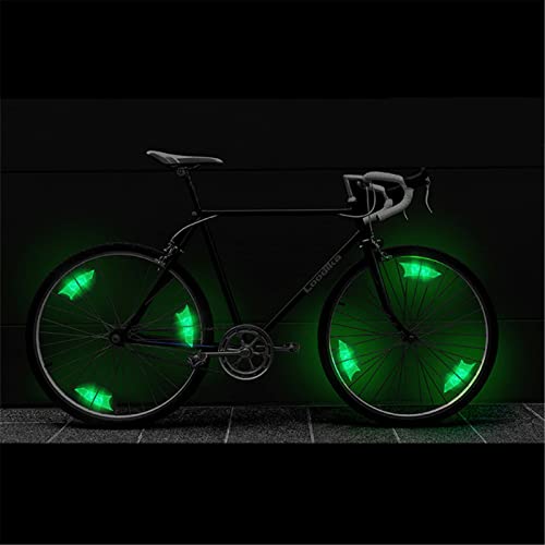 Bike LED Roue Lumières, Lampe à LED Étanche à Néon à Pneus avec 3 Modes Clignotants Spoke Light Rayons De Roue Vélo pour VTT VTC Bicyclette Adultes Et Enfants - Lot De 6 (Green) Cover